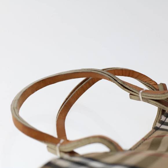 BURBERRY Nova Check Hand Bag Nylon Beige Auth ep1099 - Picture 8 of 16